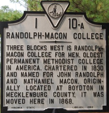 Randolph-Macon College Marker image. Click for full size.