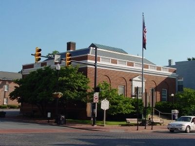 Charles Town Marker and Public Library. Click for full size. Charles Town Marker and Public Library image. Click for full size.