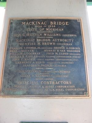 Mackinac Bridge Marker image. Click for full size.