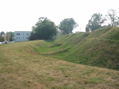 The Glasis, Ditch, and Parapet of Fort Stevens in Profile image. Click for full size.