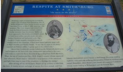 Respite at Smithsburg Marker. Click for full size. Respite at Smithsburg Marker image. Click for full size.