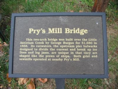 Pry's Mill Bridge Marker image. Click for full size.