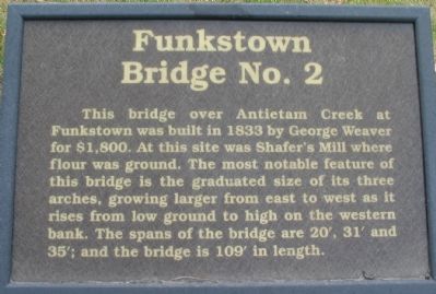 Funkstown Bridge No. 2 Marker image. Click for full size.