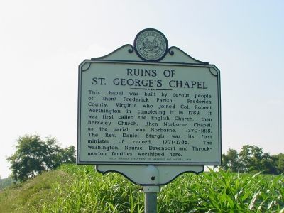 Ruins of St. Georges Chapel Marker image. Click for full size.