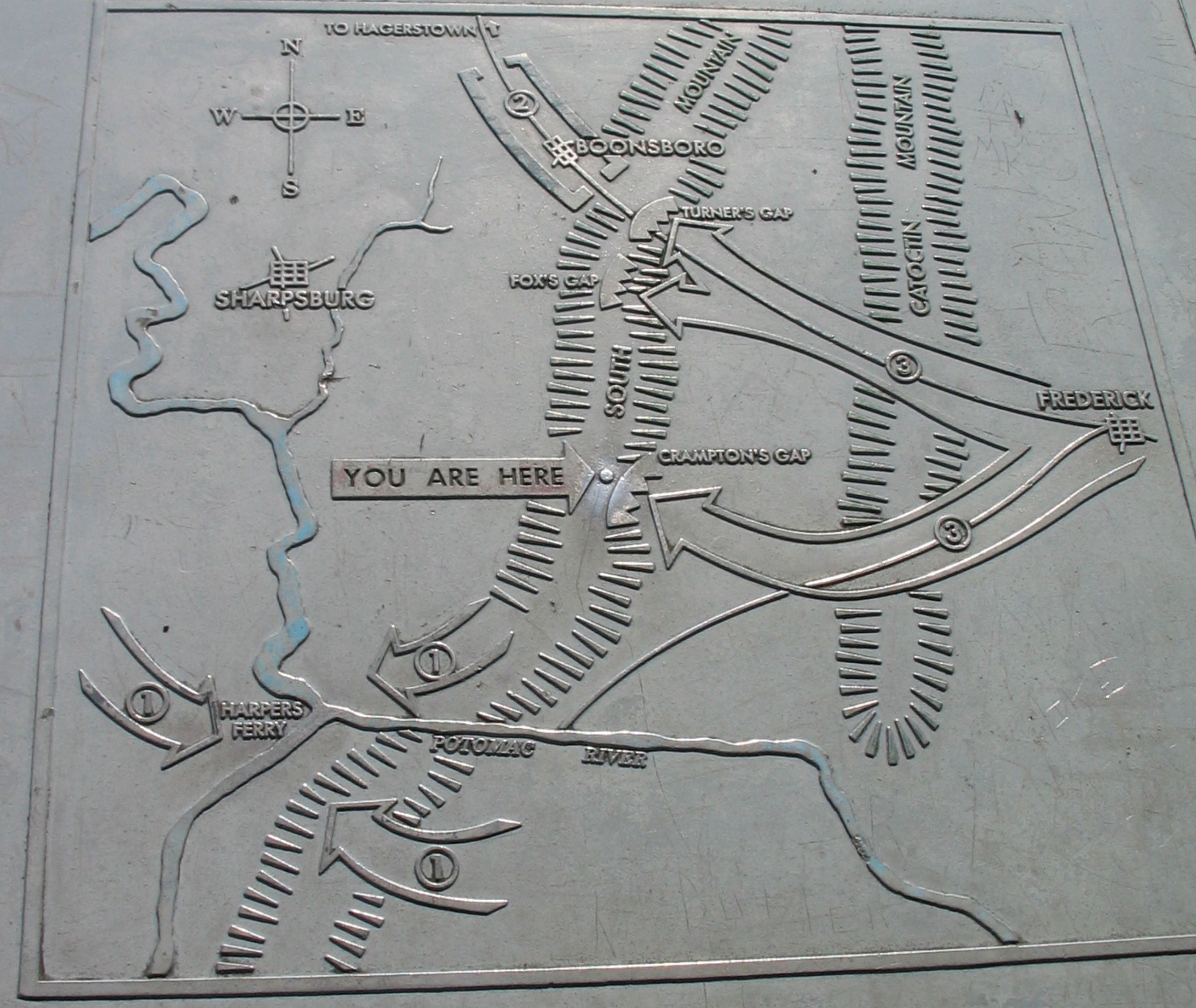 Close Up View of the Map