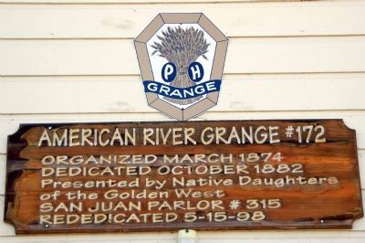 American River Grange #172 Marker image. Click for full size.