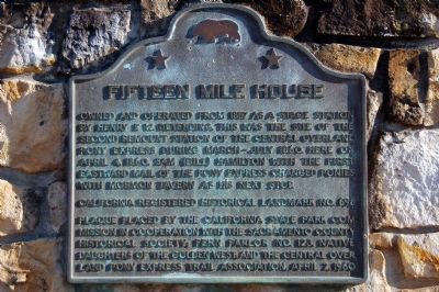 Fifteen Mile House Marker. Click for full size. Fifteen Mile House Marker image. Click for full size.
