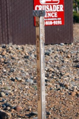 Close-up of pole next to marker. Click for full size. Close-up of pole next to marker image. Click for full size.