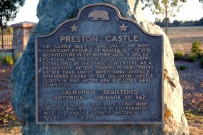 Preston Castle Marker image. Click for full size.