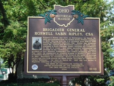 Brigadier General Roswell Sabin Ripley, CSA Marker image. Click for full size.