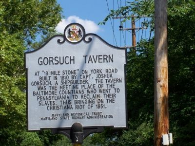 Gorsuch Tavern Marker image. Click for full size.