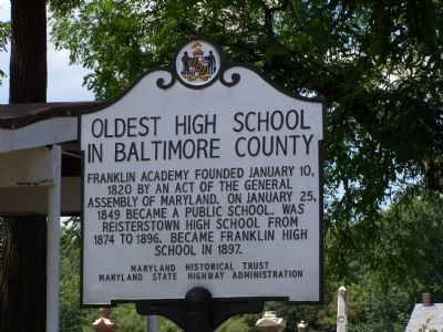 Oldest High School in Baltimore County Marker image. Click for full size.