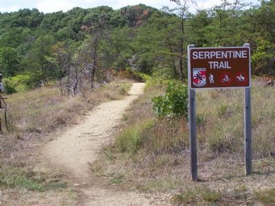 Trail marker at Soldiers Delight image. Click for full size.
