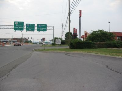 Winchester "Entry" Marker at the US 17/50 Overpass of I-81. image. Click for full size.