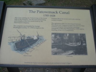 The Patowmack Canal Marker image. Click for full size.