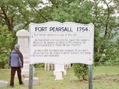 Fort Pearsall Marker at Indian Mound Cemetery image. Click for full size.