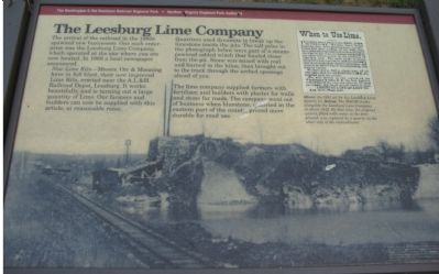 The Leesburg Lime Company Marker image. Click for full size.