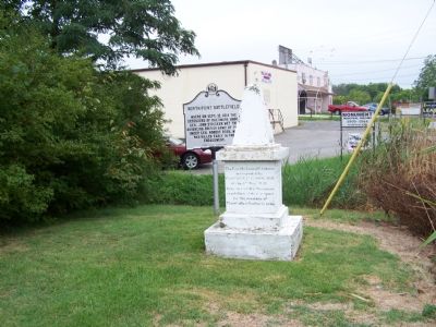 Monument with Marker in background image. Click for full size.