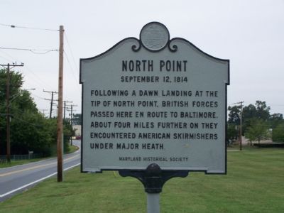 North Point September 12, 1814 Marker image. Click for full size.