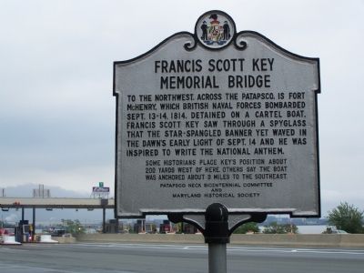 Francis Scott Key Memorial Bridge Marker image. Click for full size.