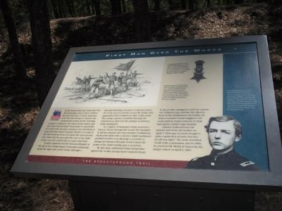 First Man Over the Works Marker. Click for full size. First Man Over the Works Marker image. Click for full size.