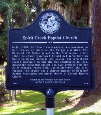 Spirit Creek Baptist Church Marker image. Click for full size.