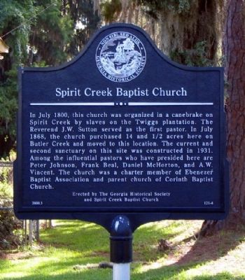 Spirit Creek Baptist Church Marker. Click for full size. Spirit Creek Baptist Church Marker image. Click for full size.