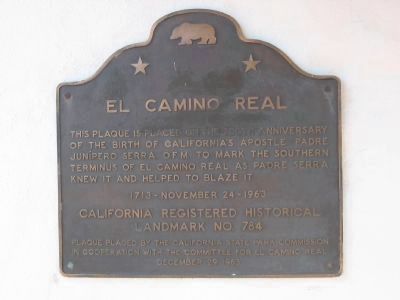 El Camino Real Marker at Mission San Diego de Acala image. Click for more information.