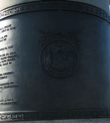 State Seal on Right of Monument image. Click for full size.