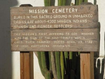 Sign at Entrance to Mission Cemetery image. Click for full size.