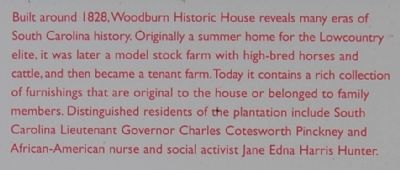 Woodburn Historic House Marker image. Click for full size.