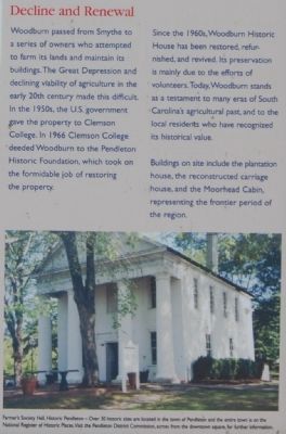 Woodburn Historic House Marker -<br>Decline and Renewal image. Click for full size.