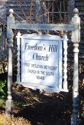 Freedom's Hill Church Marker image. Click for full size.