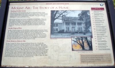 Mount Air: The Story of a Home Marker. Click for full size. Mount Air: The Story of a Home Marker image. Click for full size.