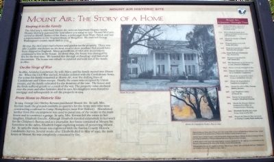 Mount Air: The Story of a Home Marker image. Click for full size.