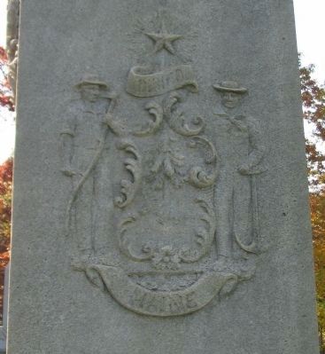 State Seal on Left Side of Monument image. Click for full size.