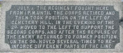 Inscription on Front of Monument image. Click for full size.