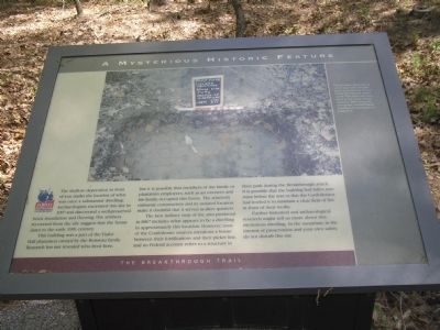 A Mysterious Historic Feature Marker image. Click for full size.