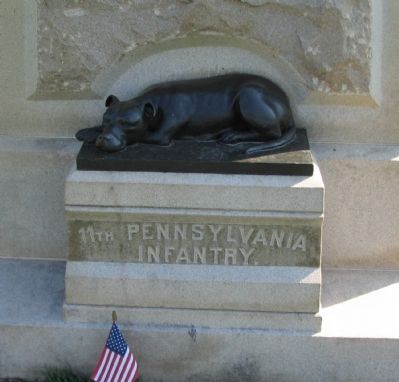 Base of Monument and "Sallie" image. Click for full size.