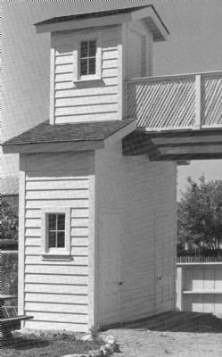 Two Story Outhouse at the Plaza Hotel, c1982 image. Click for full size.