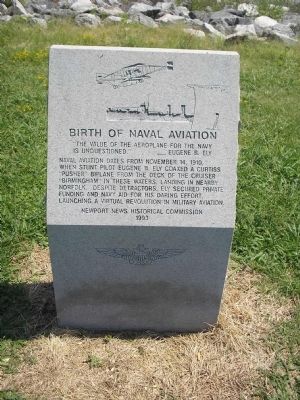 Birth of Naval Aviation Marker image. Click for full size.
