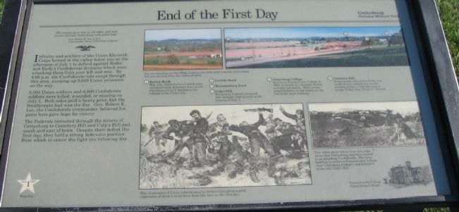 End of the First Day Marker. Click for full size. End of the First Day Marker image. Click for full size.