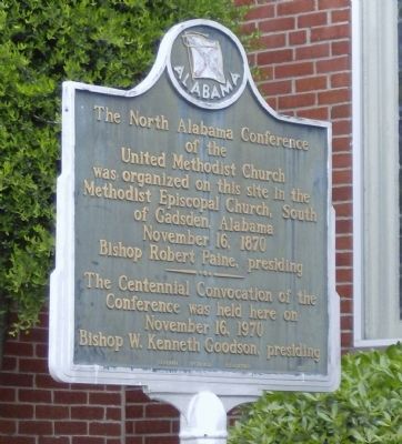 The North Alabama Conference of the United Methodist Church Marker. Click for full size. The North Alabama Conference of the United Methodist Church Marker image. Click for full size.