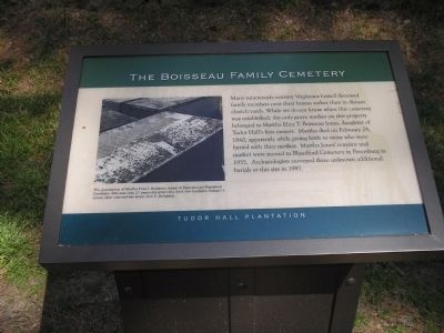 The Boisseau Family Cemetery Marker image. Click for full size.