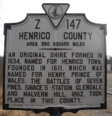 Henrico County Marker image. Click for full size.