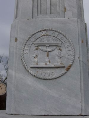 Oglethorpe Monument-State Seal image. Click for full size.