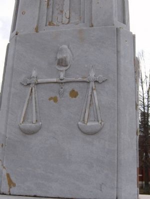 Oglethorpe Monument-Scales Of Justice. Click for full size. Oglethorpe Monument-Scales Of Justice image. Click for full size.