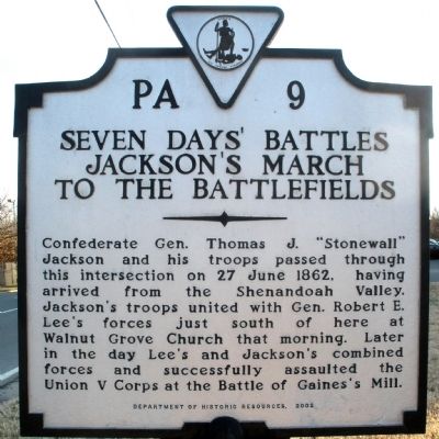 Seven Days' Battles Marker. Click for full size. Seven Days' Battles Marker image. Click for full size.