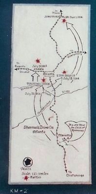 Atlanta Falls Marker, Sherman's Drive on Atlanta Map image. Click for full size.