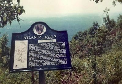 Atlanta Falls Marker on Crest of Kennesaw Mountain on a paved trail image. Click for full size.